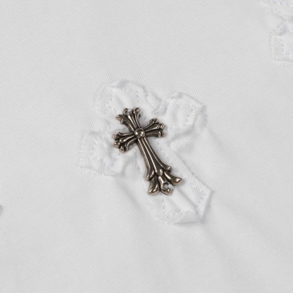 T-shirt Chrome Hearts White Cross Embroidery CH030 - Image 4