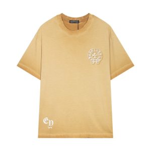 T-shirt Chrome Hearts Gold Horseshoe Logo CH034