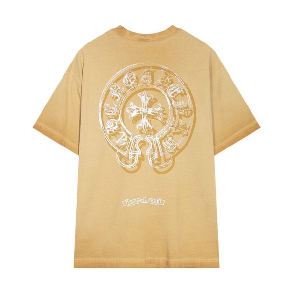 T-shirt Chrome Hearts Gold Horseshoe Logo CH034 - Image 2