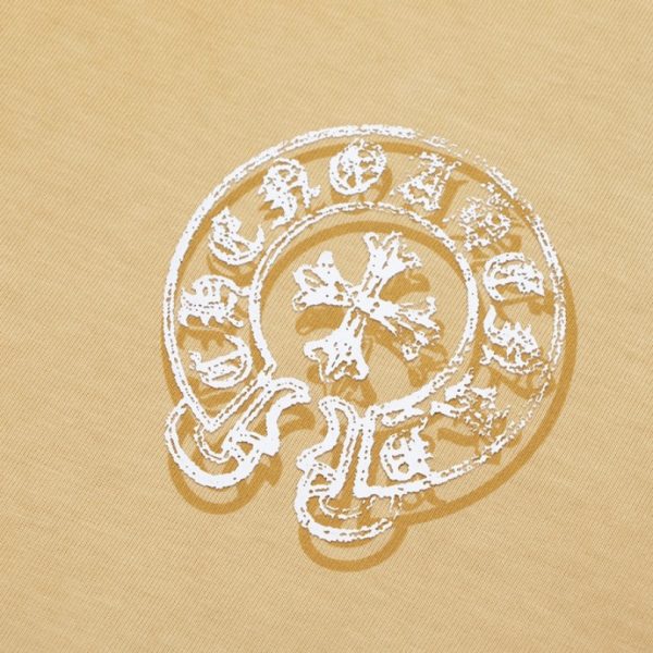 T-shirt Chrome Hearts Gold Horseshoe Logo CH034 - Image 3