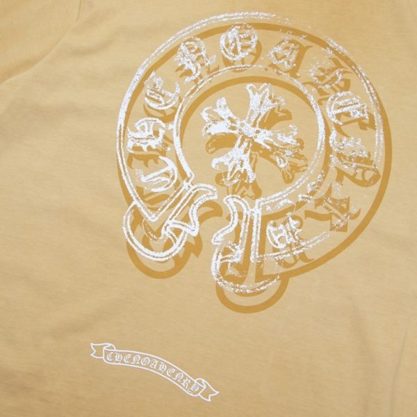 T-shirt Chrome Hearts Gold Horseshoe Logo CH034 - Image 7