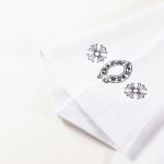 T-shirt Chrome Hearts Hollywood White Logo Print CH039 - Image 4