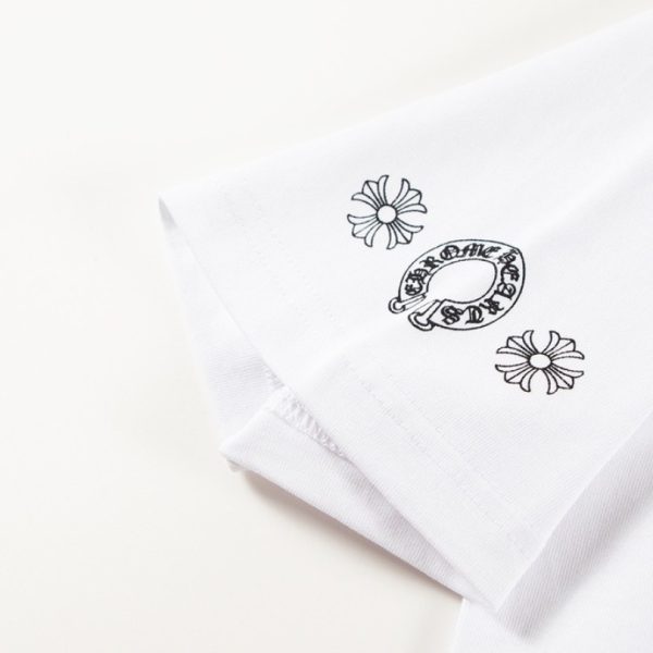 T-shirt Chrome Hearts Hollywood White Logo Print CH039 - Image 4