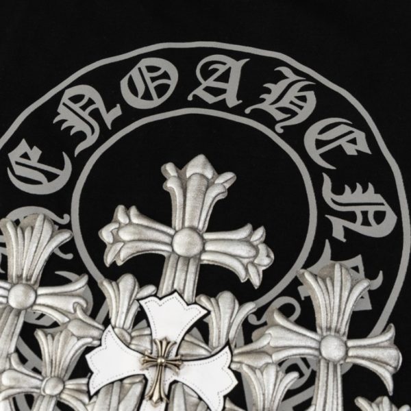 T-shirt Chrome Hearts Multi Cross Black Print CH041 - Image 4