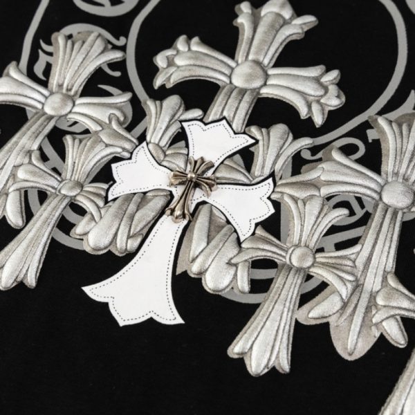 T-shirt Chrome Hearts Multi Cross Black Print CH041 - Image 5