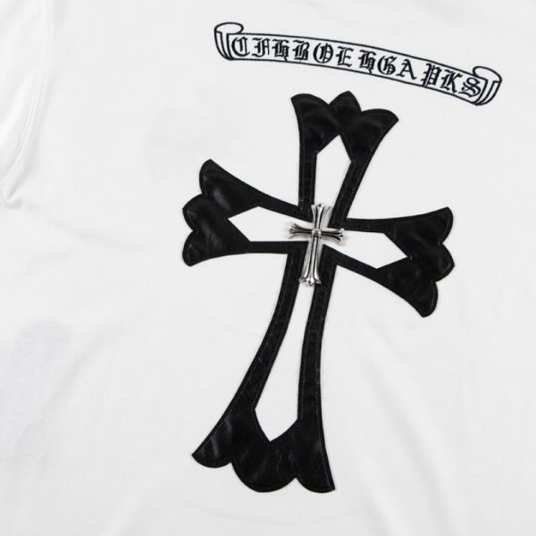 T-shirt Chrome Hearts Large Cross White Print CH043 - Image 5