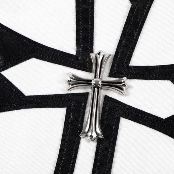 T-shirt Chrome Hearts Large Cross White Print CH043 - Image 6