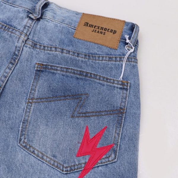 Jeans Denim Lightning Bolt Print CH045 - Image 7