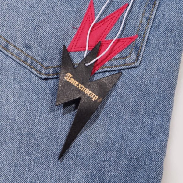Jeans Denim Lightning Bolt Print CH045 - Image 9