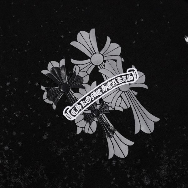 T-shirt Chrome Hearts Floral Graphic Black CH053 - Image 3
