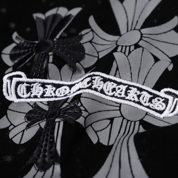 T-shirt Chrome Hearts Floral Graphic Black CH053 - Image 4