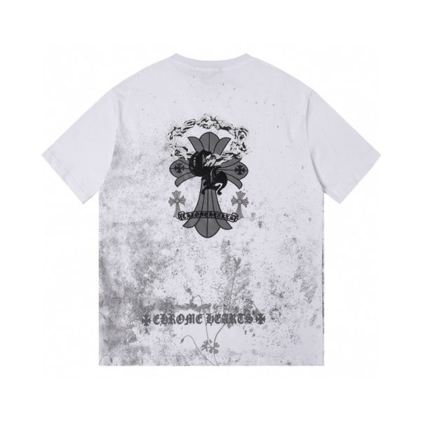 T-shirt Chrome Hearts Floral Graphic White CH054 - Image 2