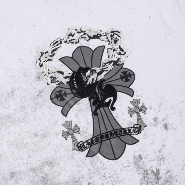 T-shirt Chrome Hearts Floral Graphic White CH054 - Image 4