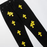 Jeans Chrome Hearts Yellow Crosses CH055 - Image 3
