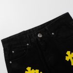 Jeans Chrome Hearts Yellow Crosses CH055 - Image 4