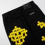 Jeans Chrome Hearts Yellow Crosses CH055 - Image 5