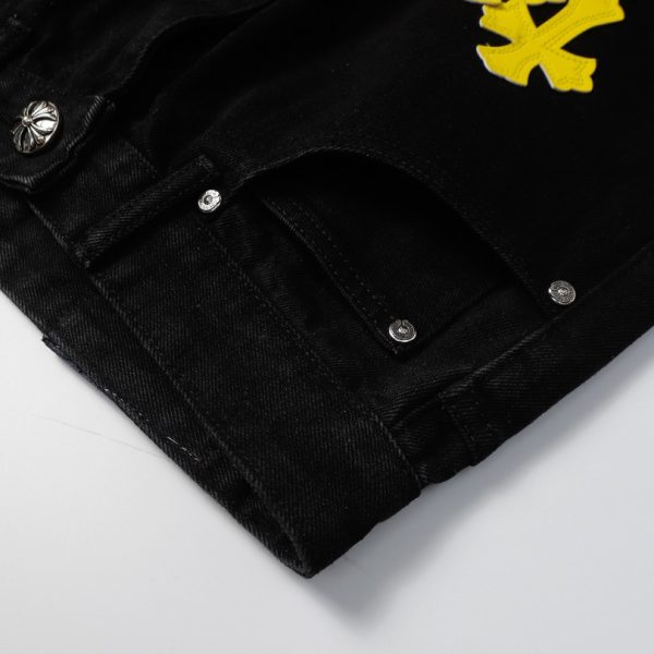 Jeans Chrome Hearts Yellow Crosses CH055 - Image 7