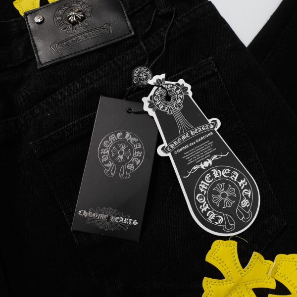 Jeans Chrome Hearts Yellow Crosses CH055 - Image 13