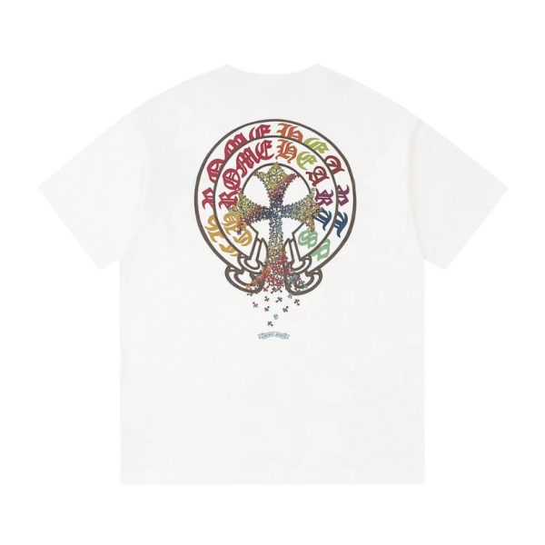 T-shirt Chrome Hearts Multicolor Cross White CH058 - Image 2