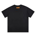 T-shirt Louis Vuitton Blue Graffiti Black Logo LV019 - Image 2