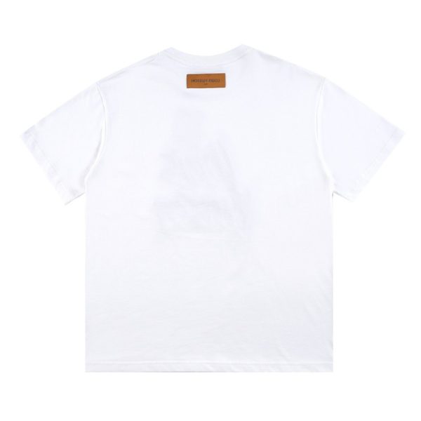 T-shirt Louis Vuitton Blue Graffiti White Logo LV021 - Image 2