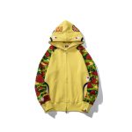 Hoodie Yellow Shark Camo Bape Full-Zip BP002 - Image 2