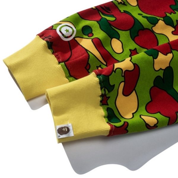 Hoodie Yellow Shark Camo Bape Full-Zip BP002 - Image 11