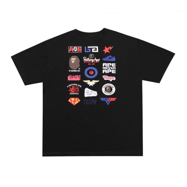 T-shirt BAPE Multi-Logo Black BP004 - Image 2