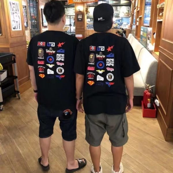 T-shirt BAPE Multi-Logo Black BP004 - Image 17