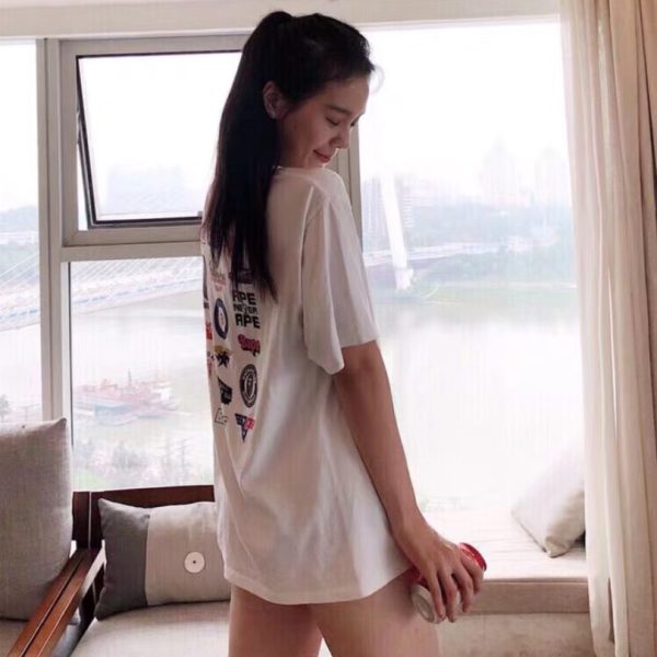 T-shirt BAPE Multi-Logo White BP005 - Image 3