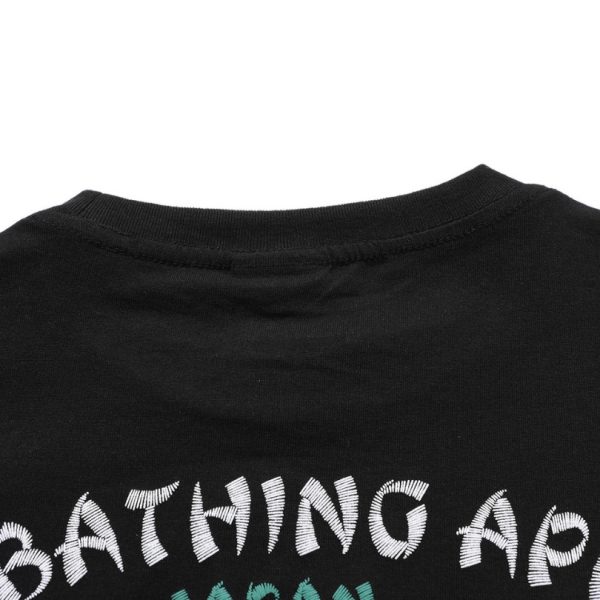 T-shirt BAPE Japan Map Embroidery Black BP010 - Image 6