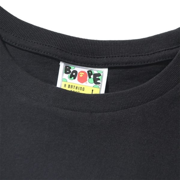 T-shirt BAPE Shark Embroidery Black BP012 - Image 8