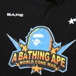 T-shirt BAPE World Gone Mad Black BP014 - Image 3