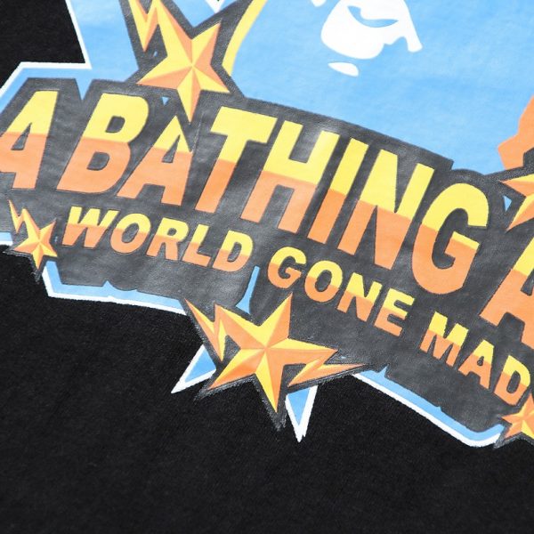 T-shirt BAPE World Gone Mad Black BP014 - Image 6