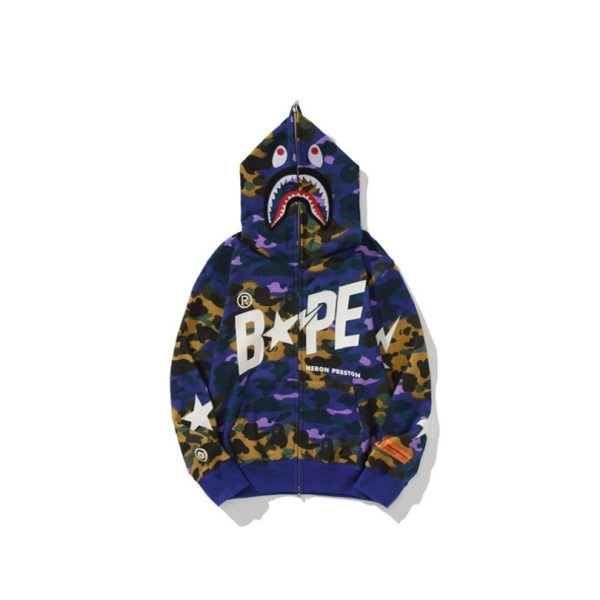 d107540_5725-1.jpg Hoodie BAPE Shark Camo Full Zip BP015 - Image 1