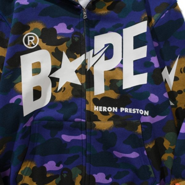 Hoodie BAPE Shark Camo Full Zip BP015 - Image 10
