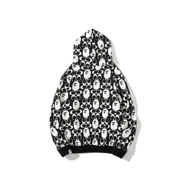 Hoodie BAPE All Over Print Black BP016 - Image 2