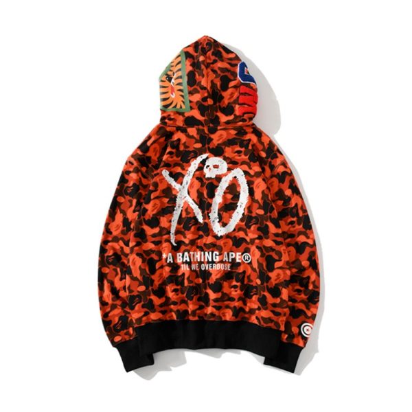 Hoodie BAPE XO Camo Red Full Zip BP020 - Image 2