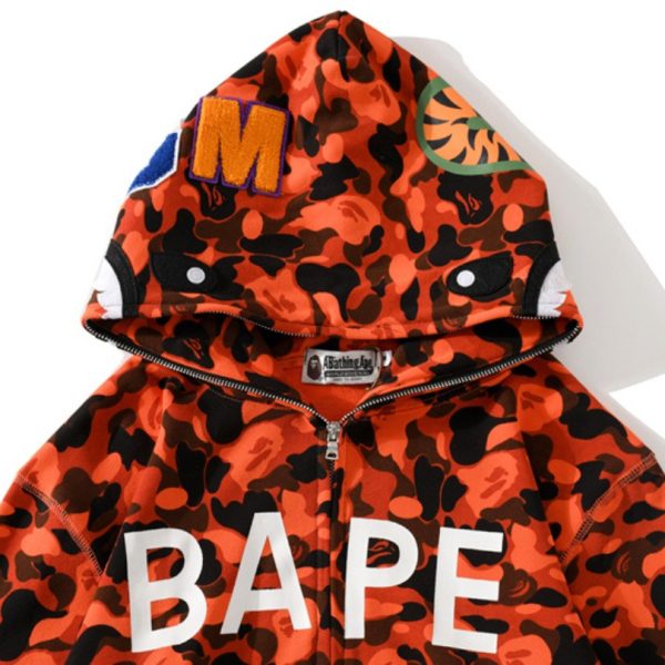 Hoodie BAPE XO Camo Red Full Zip BP020 - Image 10