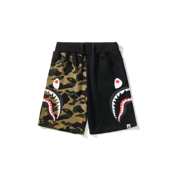 d107633_15587-1.jpg Shorts BAPE Shark Camo Black Split Design BP023 - Image 1