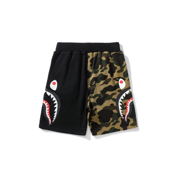 Shorts BAPE Shark Camo Black Split Design BP023 - Image 2