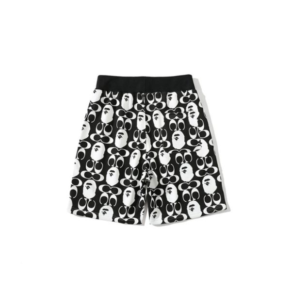 Shorts BAPE Black White All Over Print BP026 - Image 2