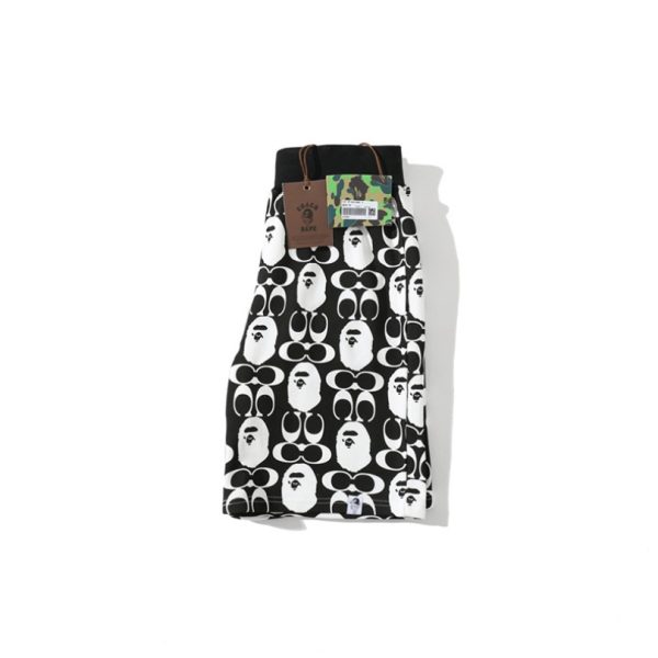 Shorts BAPE Black White All Over Print BP026 - Image 3