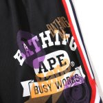 Shorts BAPE Busy Works Striped Trim Black BP028 - Image 4