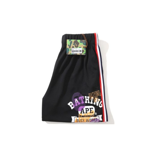 Shorts BAPE Busy Works Striped Trim Black BP028 - Image 8