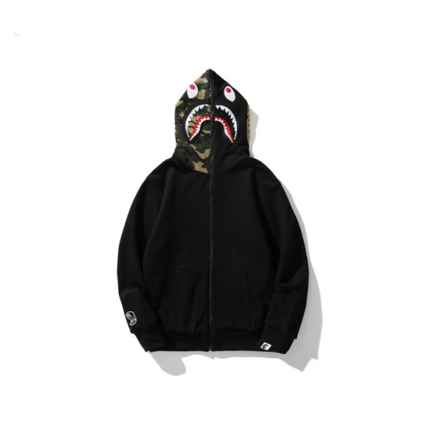 d108079_5739-1.jpg Hoodie BAPE Shark Camo OVO Black BP042 - Image 1