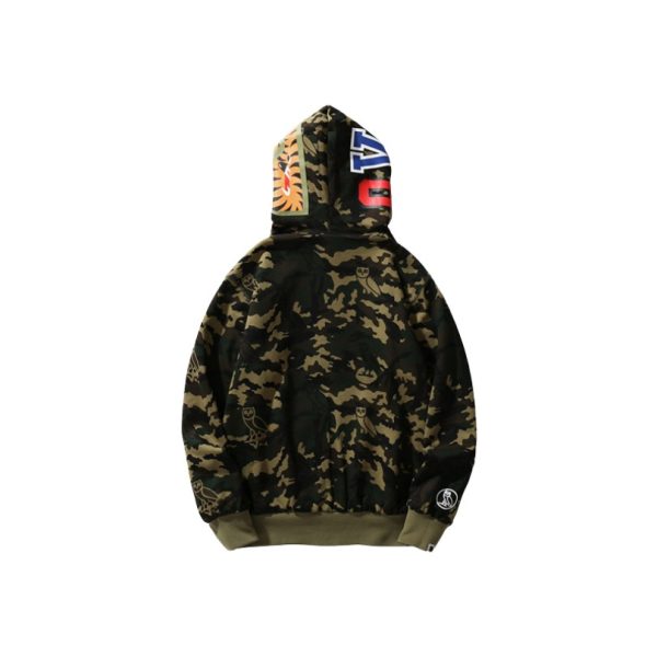 Hoodie BAPE Shark Camo OVO Black BP042 - Image 6
