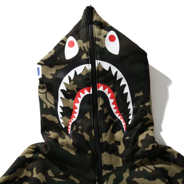 Hoodie BAPE Shark Camo OVO Black BP042 - Image 8