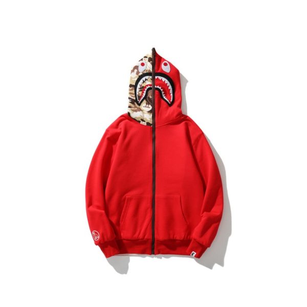 d108122_5754-1.jpg Hoodie BAPE Shark Camo OVO Red BP043 - Image 1