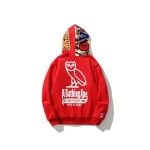 Hoodie BAPE Shark Camo OVO Red BP043 - Image 2